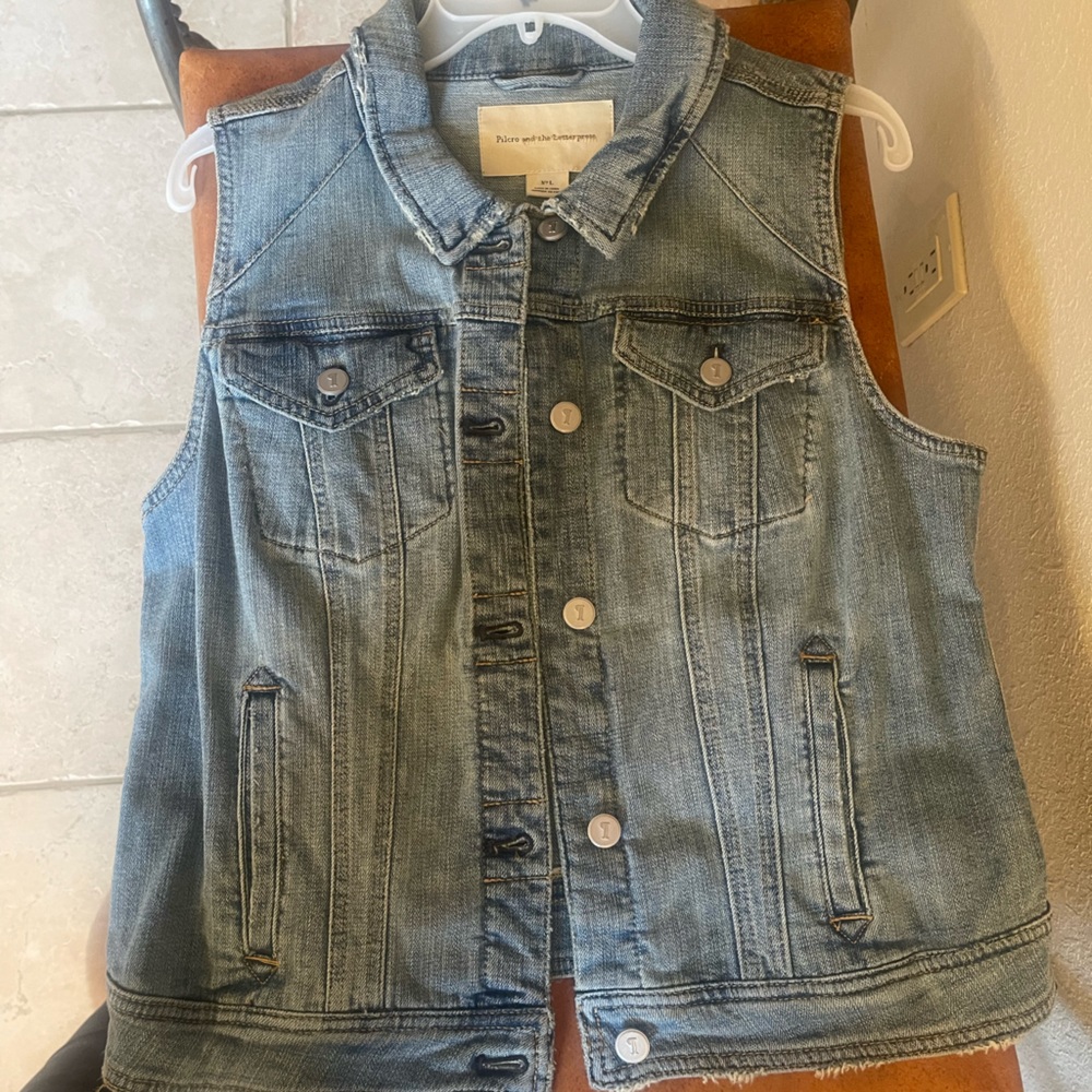 Faded Denim Vest